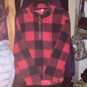 Faux Sherpa Plaid Jacket